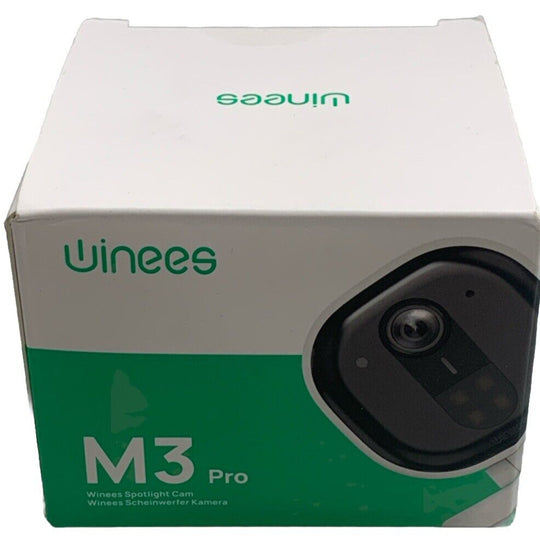 Winees M3+ 4MP Indoor/Outdoor Home Security Camera White with 4CCT Spotlight