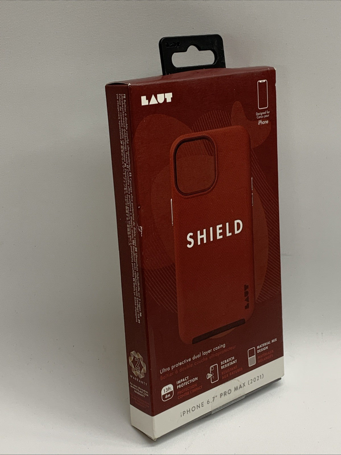 LAUT Shield Series Dual Layer Case for Apple iPhone 12 Pro Max - Crimson Red