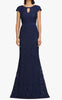 JS Collections Leigh 3D-Floral Keyhole-Cutout Long Gown Dress Formal Size 2