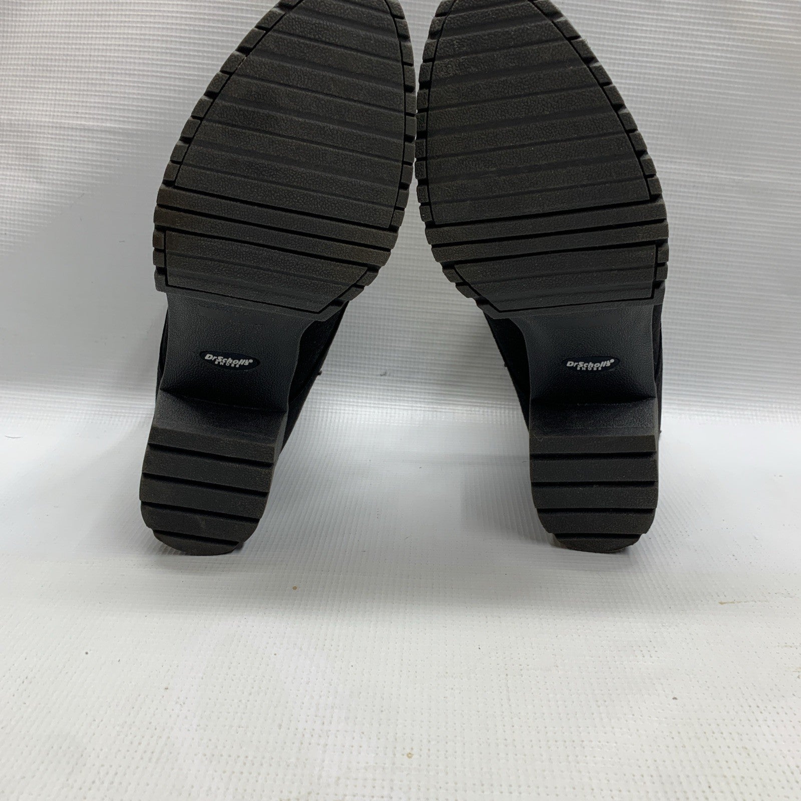 Dr Scholls Womens Size 9M Lawrence Black Casual Lace Up Block Heel Boots Black