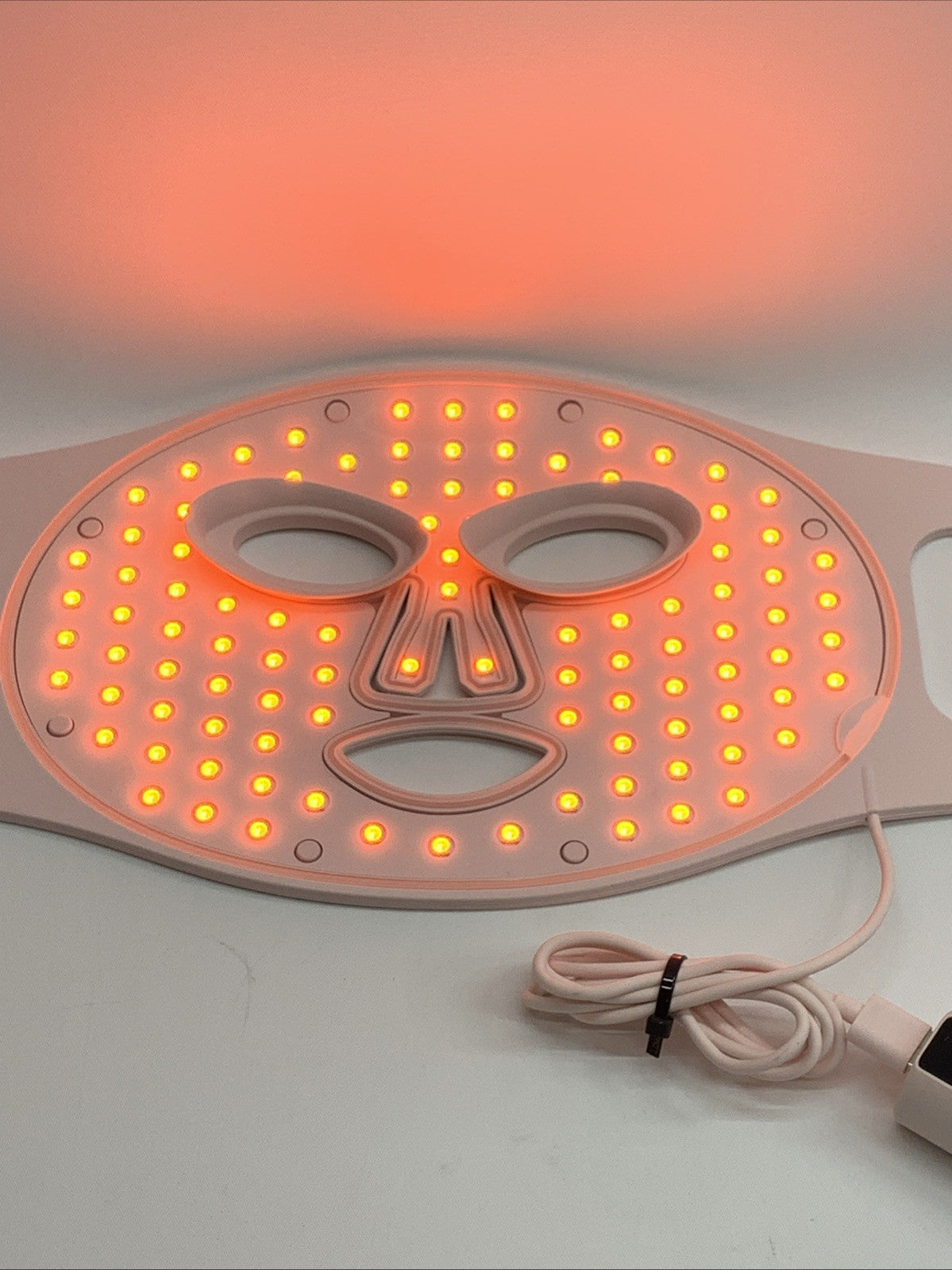 LED Face Mask Light Therapy, 4 Modes Portable Red Light Therapy for Face,2000MAH