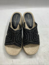Marc Fisher LTD Women's miZAKKI Wedge Heel Sandal Black Size 7M Open Toe Slip-on