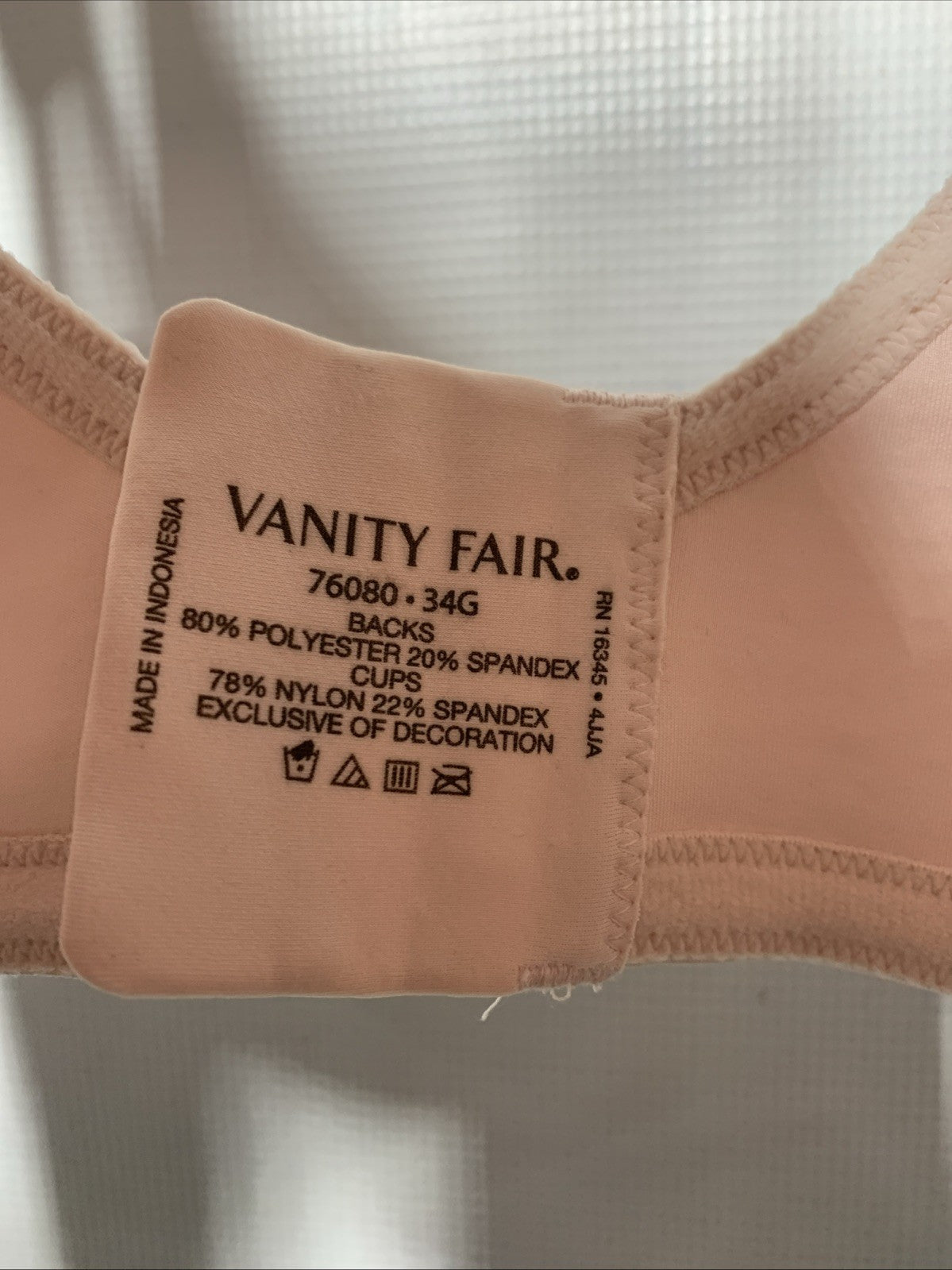 Vanity Fair Women's 76080 Beauty Back Full Figure Smoothing Minimizer Bra 34G