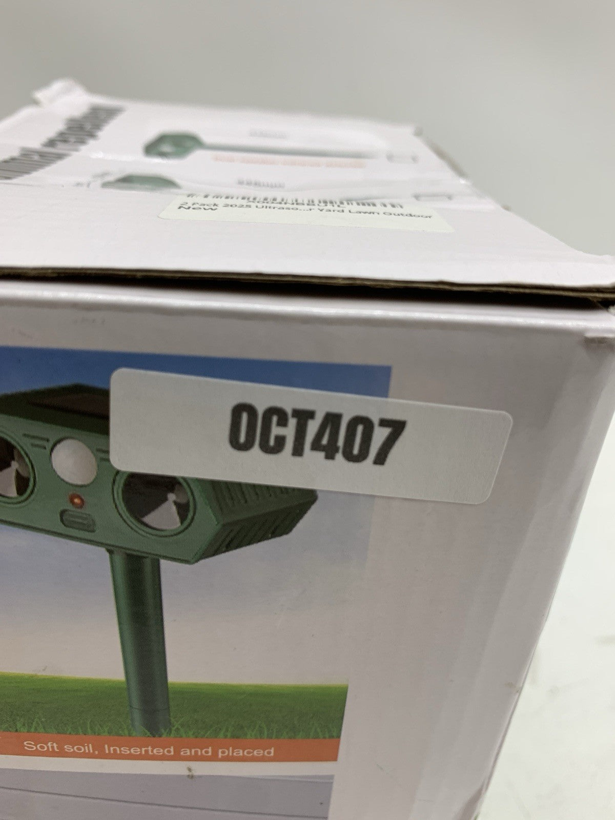 Solar Ultrasonic Animal Repellent Outdoor Cat Deterrent Infrared Sensing 2 Pack