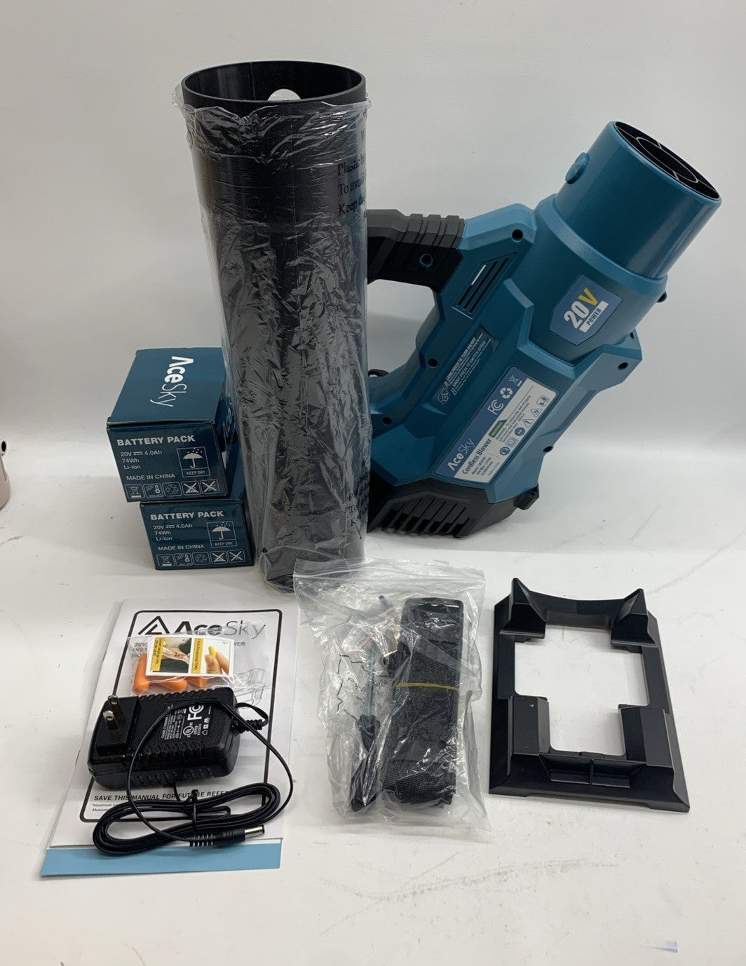 Leaf Blower Cordless 2025, 150000RPM, 3-Speed, 2×4.0Ah Battery, Charger LB-8191