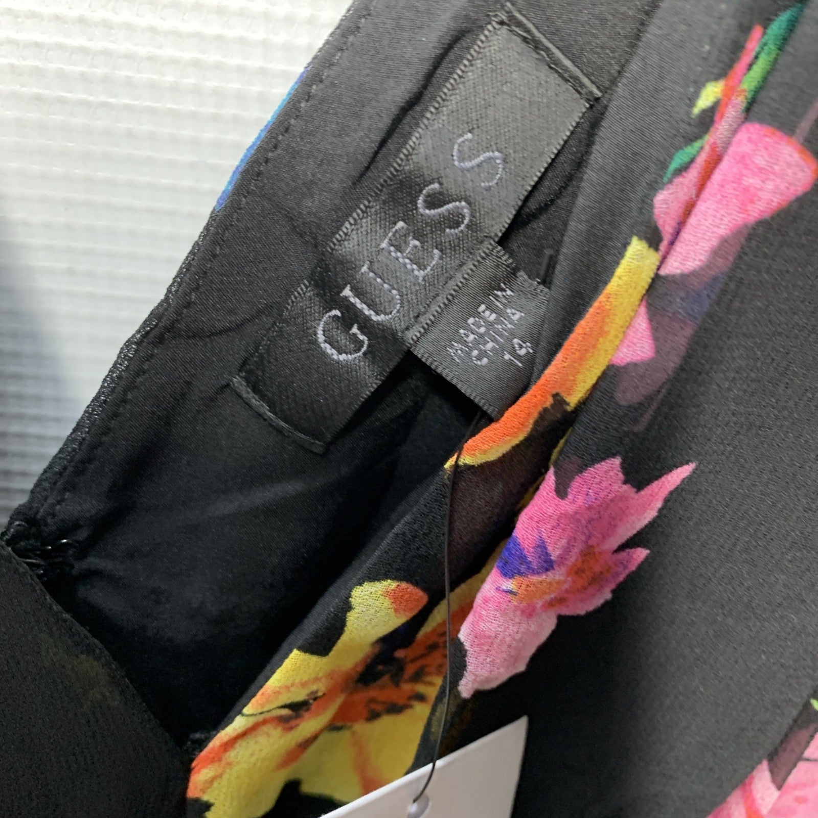 Guess Midnight Fields Women Maxi Dress Size 14 Floral Print Sleeveless V-neck