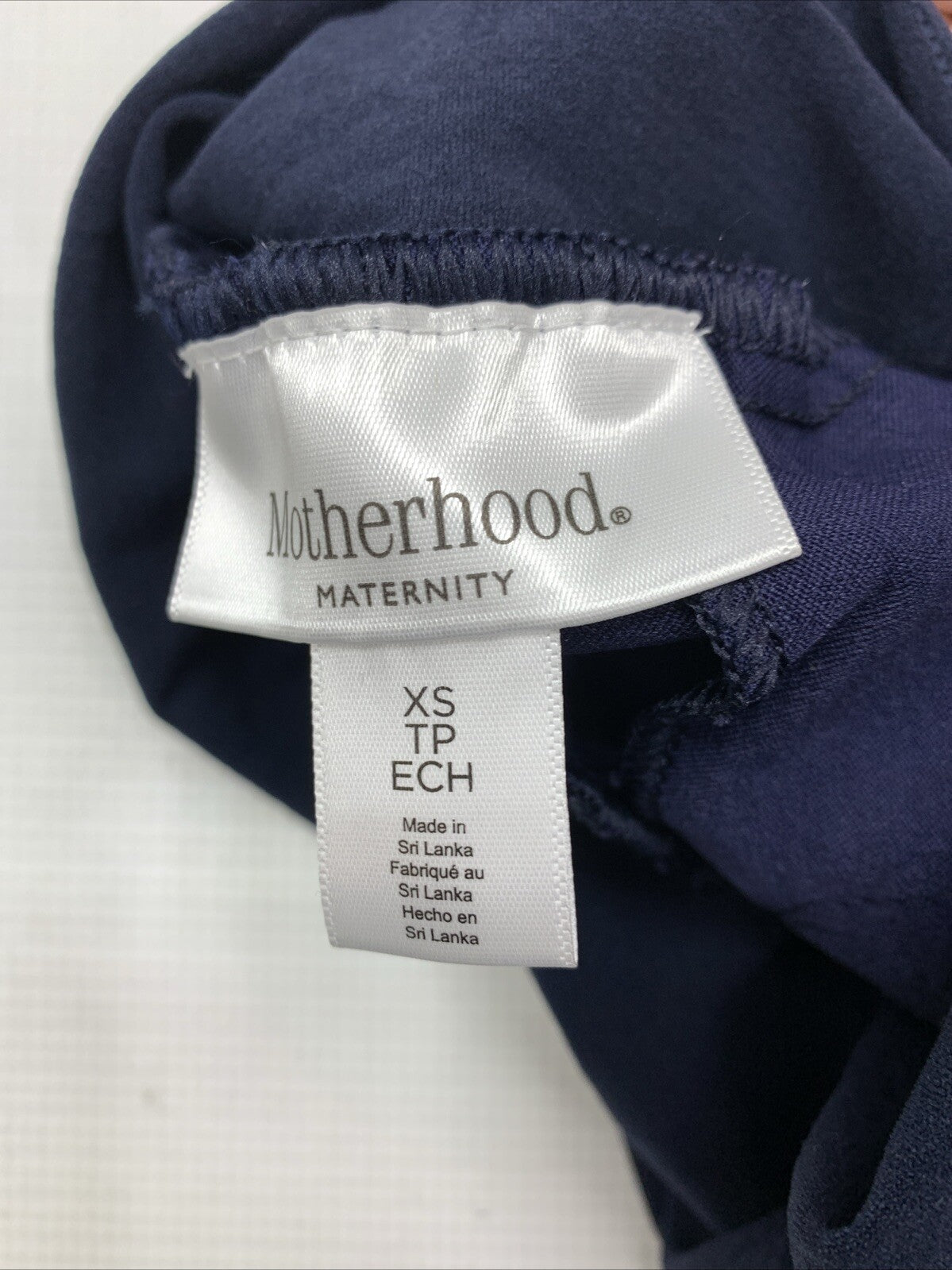 Motherhood Maternity Regular Skinny Leg Athletic Ankle Pants Navy Blue Size XS