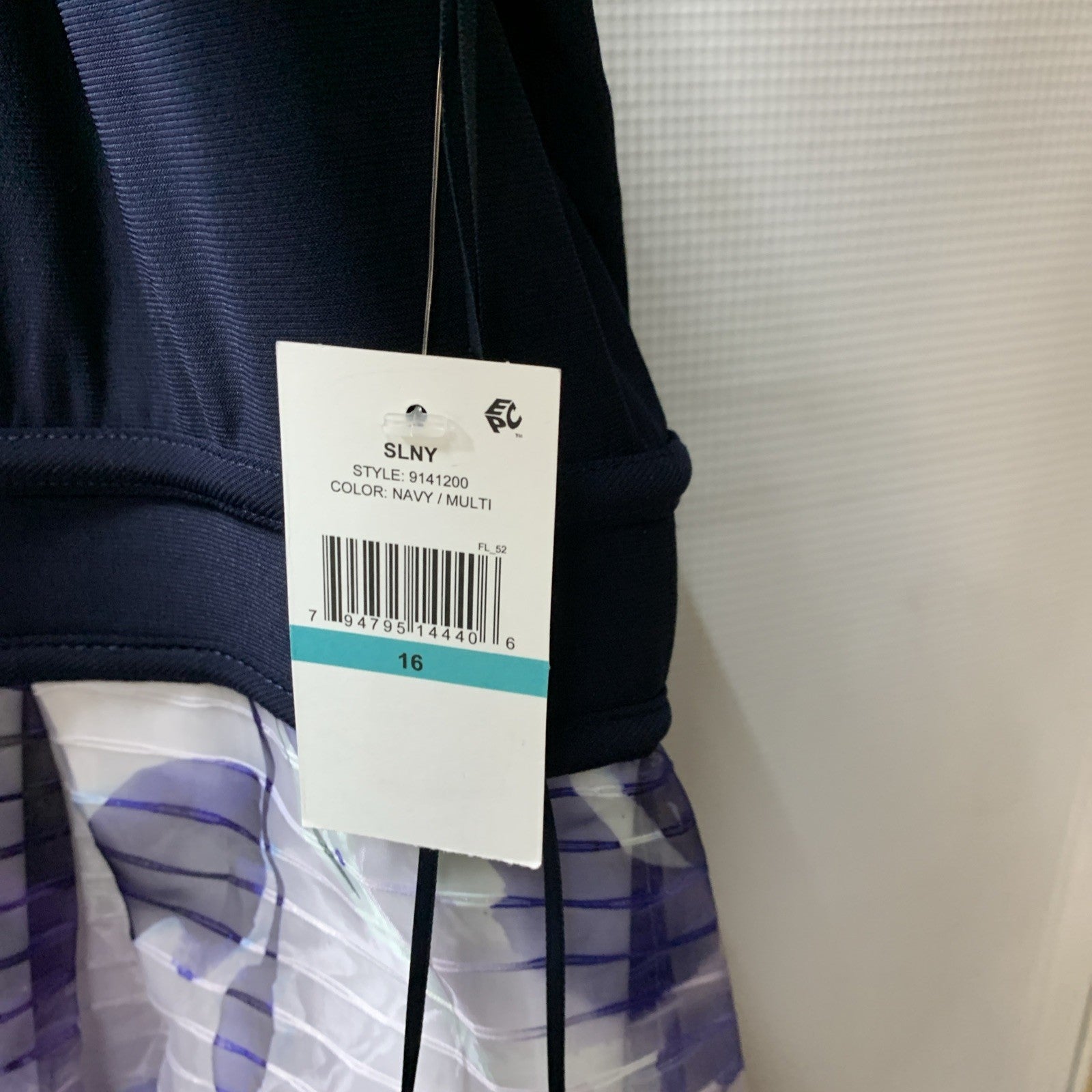 S.L. Fashions Womens Floral Print Skirt Dress Elegant Sleeveless 9141200 Size 16