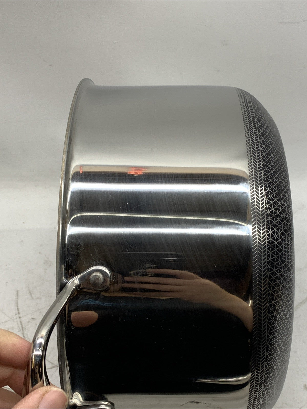 HexClad Hybrid Nonstick 6-Piece Pot Set 8, 3 and 2 Quart with Cover Lids - USED