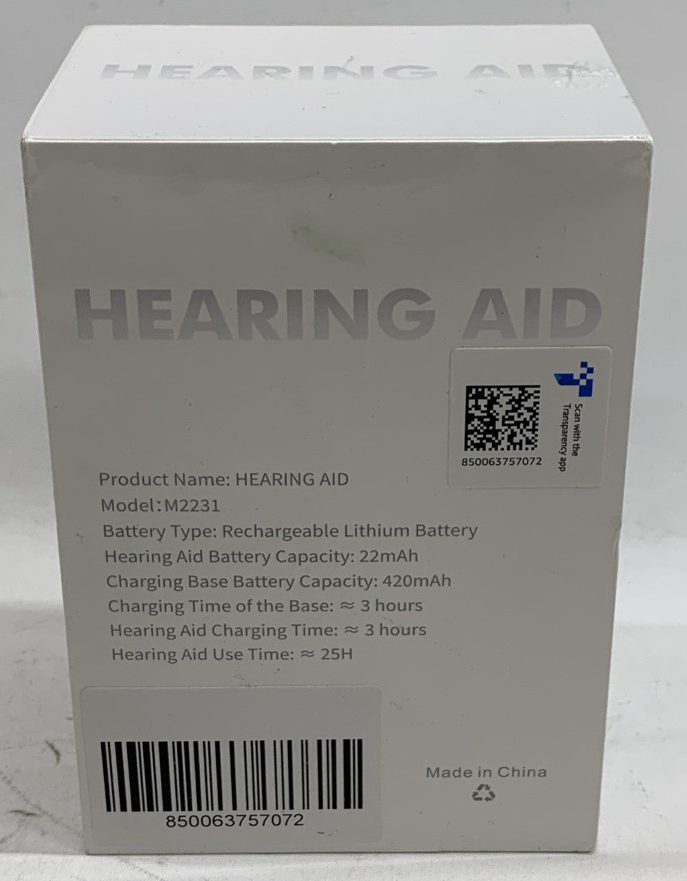 M2231 Rechargeable Hearing Aid Noise Cancellation Clear Sound Hearing Amplifier