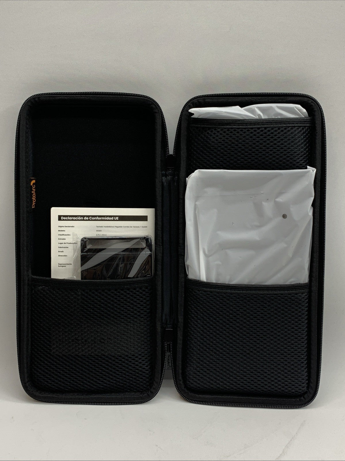 ProtoArc Foldable Keyboard and Mouse, XKM01 Folding Wireless Keyboard Mouse Comb