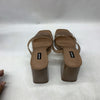 NINE WEST Women’s Tilah Heeled Sandal Clay101 Size 9.5 Open Square Toe Slip On
