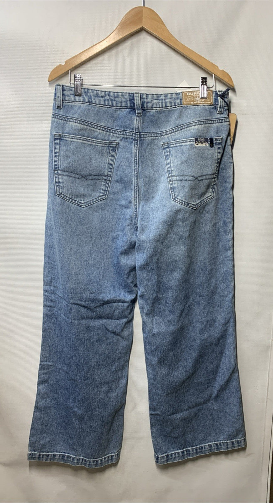 Buffalo David Bitton Women's Addie High Rise Wide Leg Jeans Size 32 Long Pants