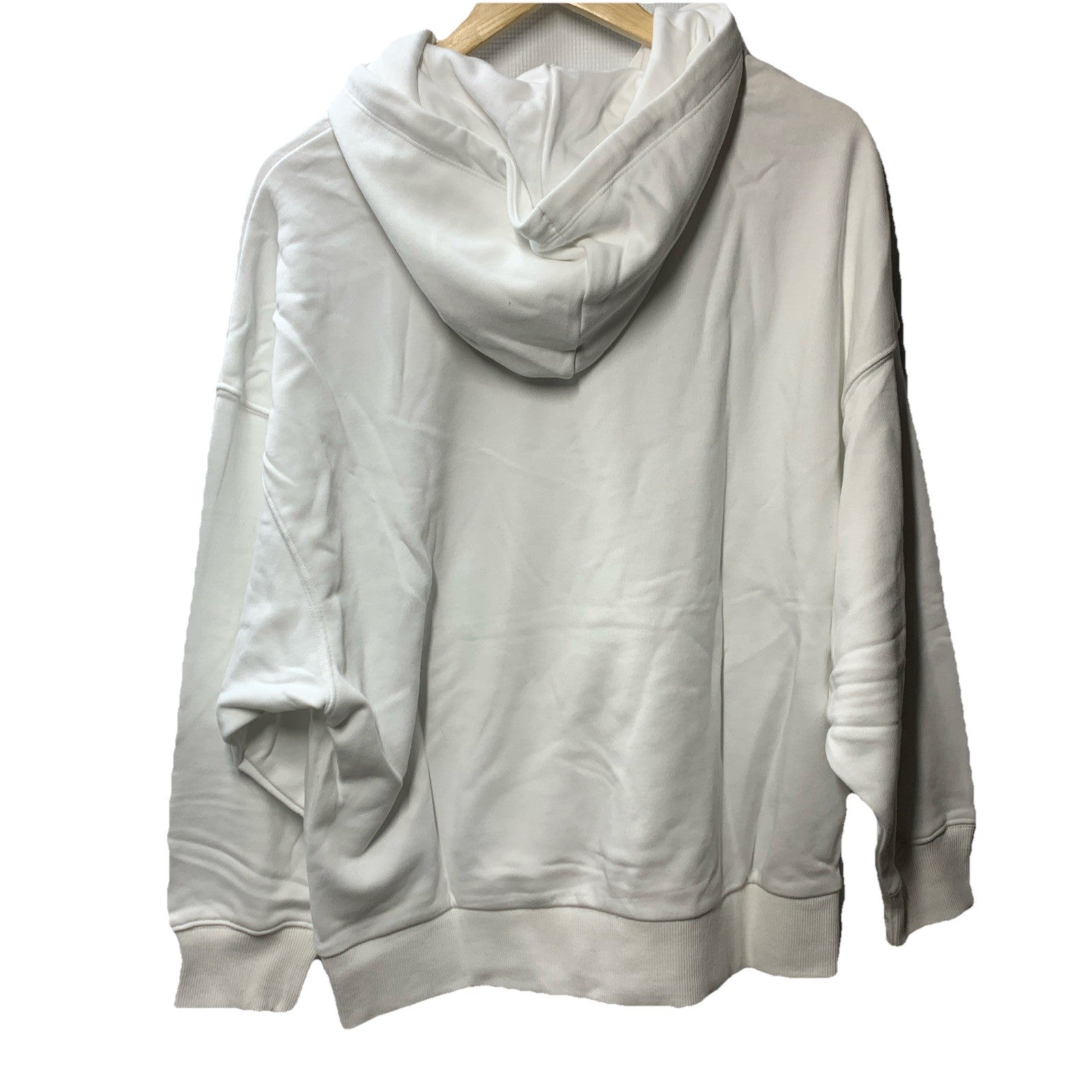 PUMA Womens Classics Hoodie Plus Sizes 1X White Long Sleeve Drawstring Pull-over