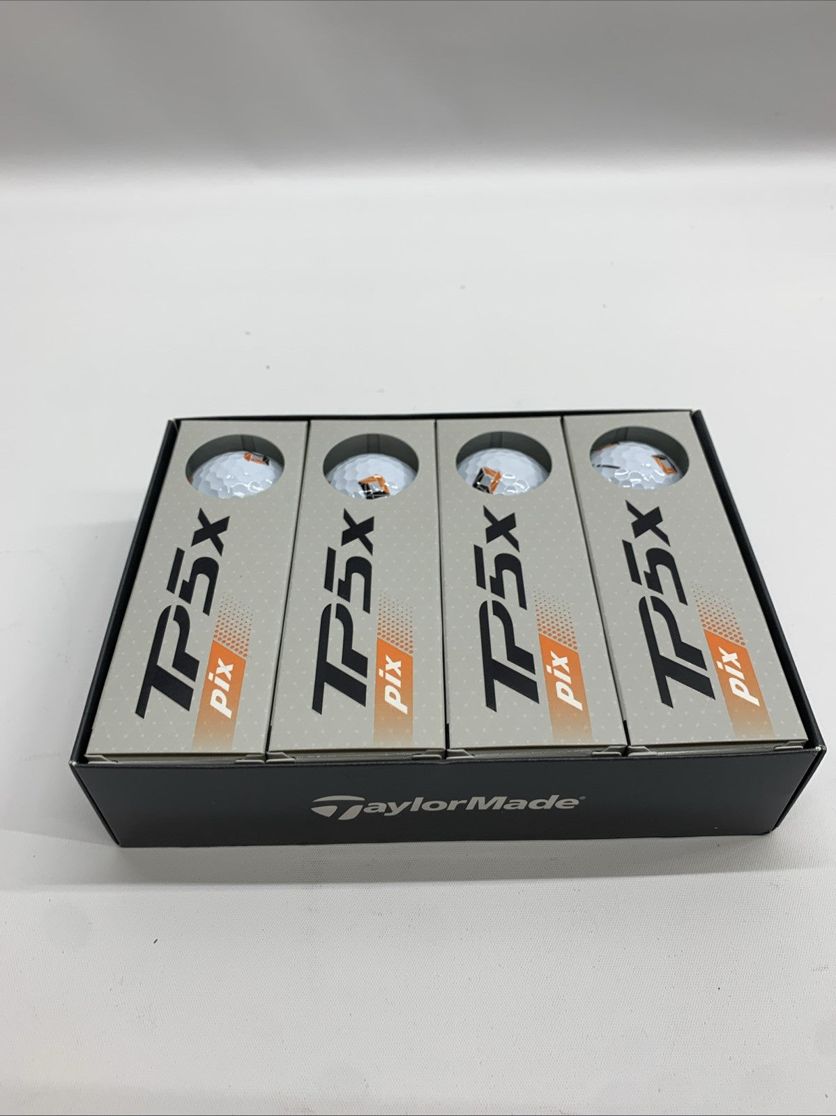 TaylorMade TP5 One Dozen Golf Balls New Clearpath Alignment White Black Orange