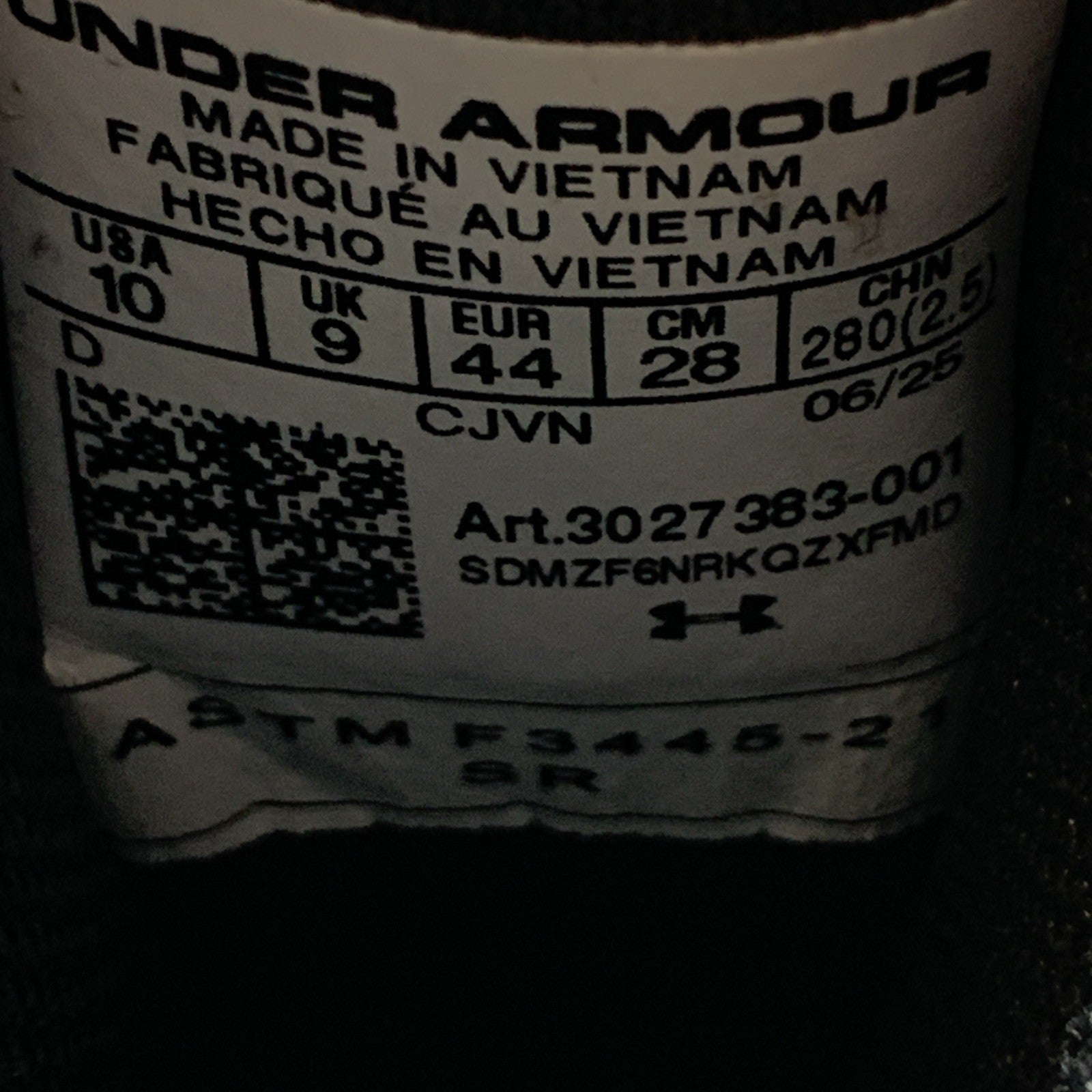 Under Armour Men's Charged Valsetz Side Zip Tactical Boots 3027383 Black Size 10
