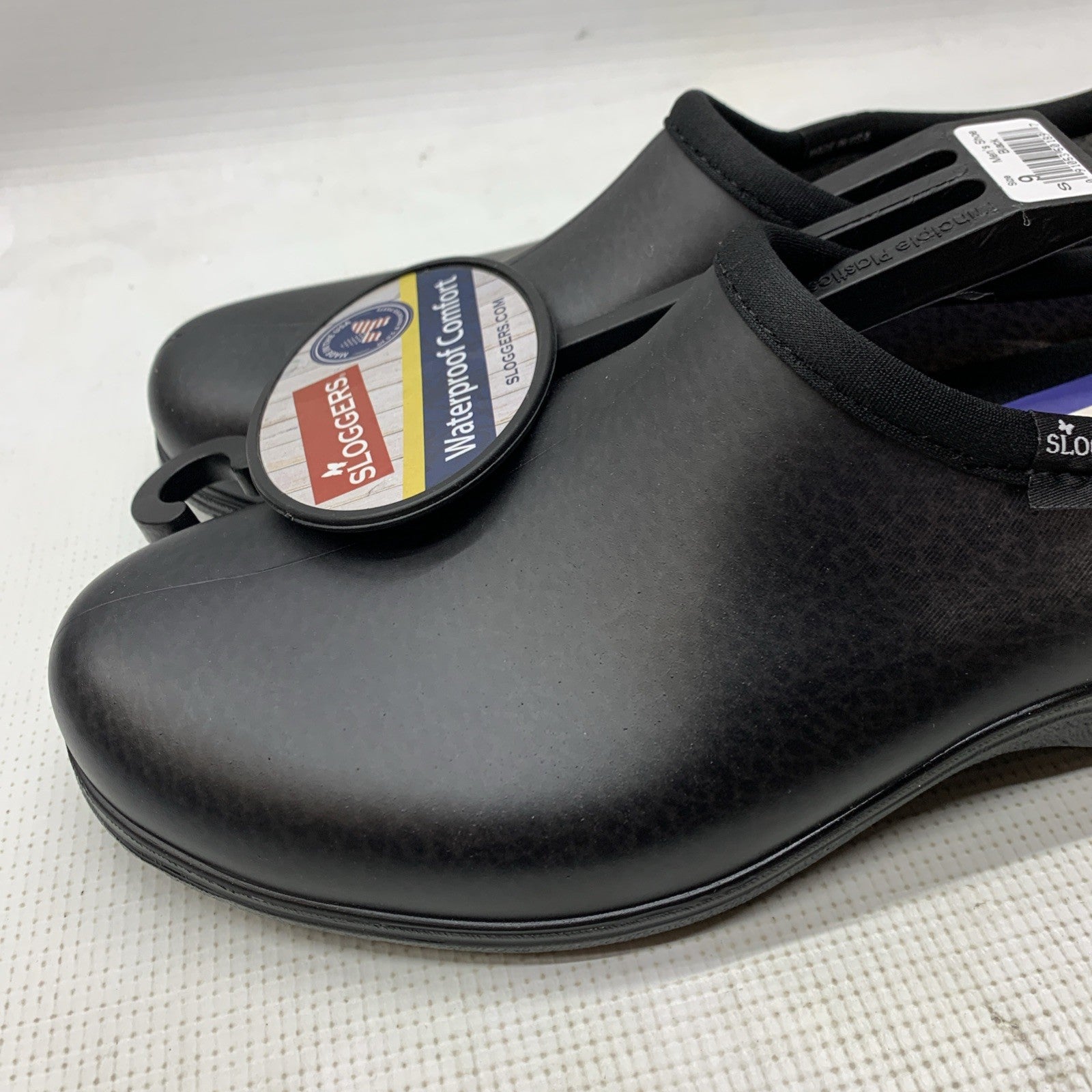 Sloggers 5301BK09 Garden/Rain Shoes Size Men's 9 Women's 11 Black Black Slip-on