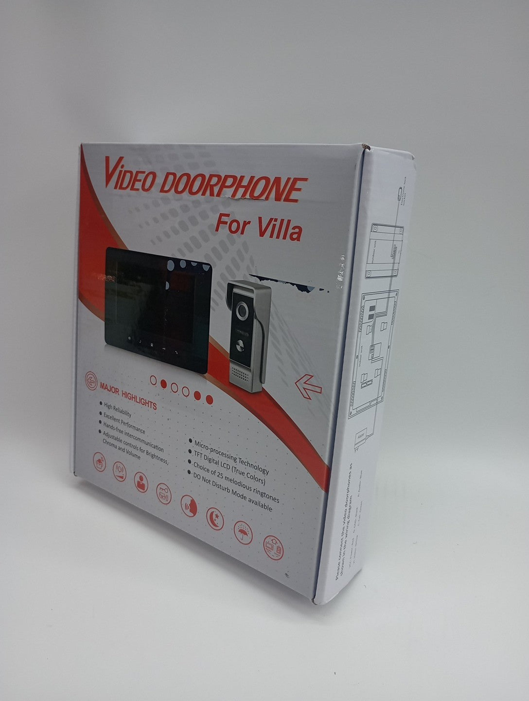 AMOCAM Wired Video Intercom System, 7 Inches Video Doorbell Door Phone System