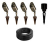 VOLT Landscape Lighting 4 Spotlight Solid Brass Expansion Kit CKIT-2-Bronze