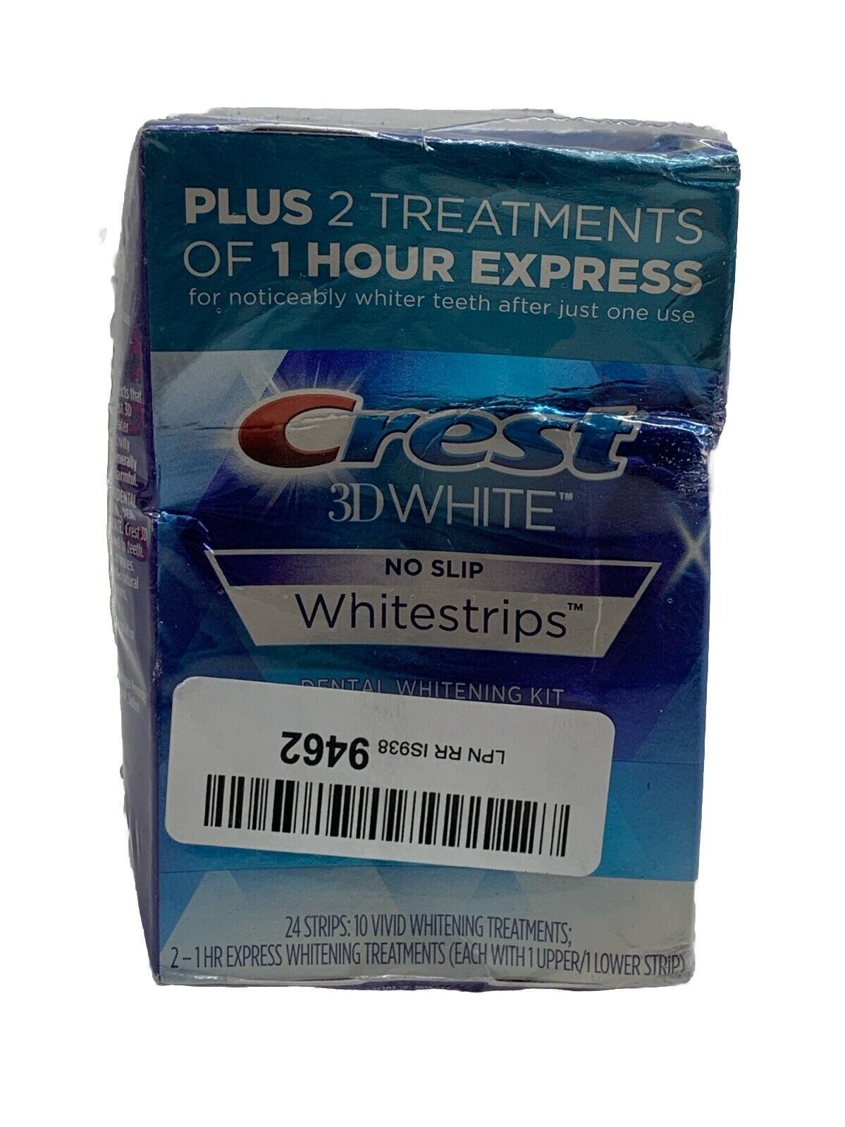 Crest 3D White Vivid Plus Teeth No Slip Whitening Strips 24 Strips 1 Hour Expres