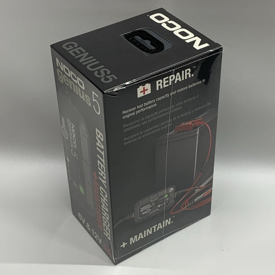 NOCO GENIUS5 6V/12V 5A Smart Battery Charger, Trickle Charger and Maintainer