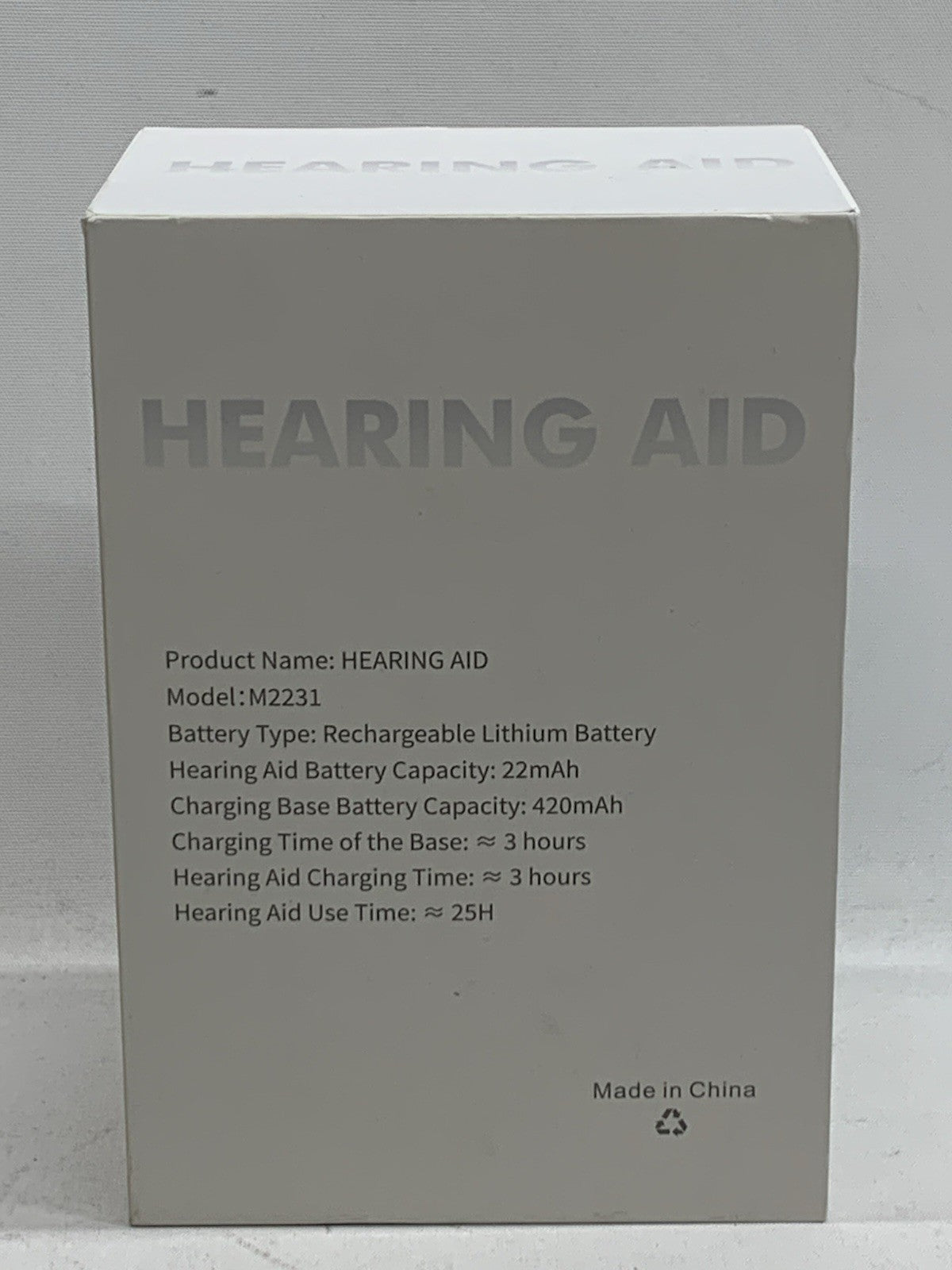 M2231 Hearing Aids Rechargeable w/Noise Cancelling Hearing Amplifier Clear Sound