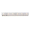 Syll 38 in. 6-Light Brushed Nickel Vanity Light with Clear Highlighted Satin