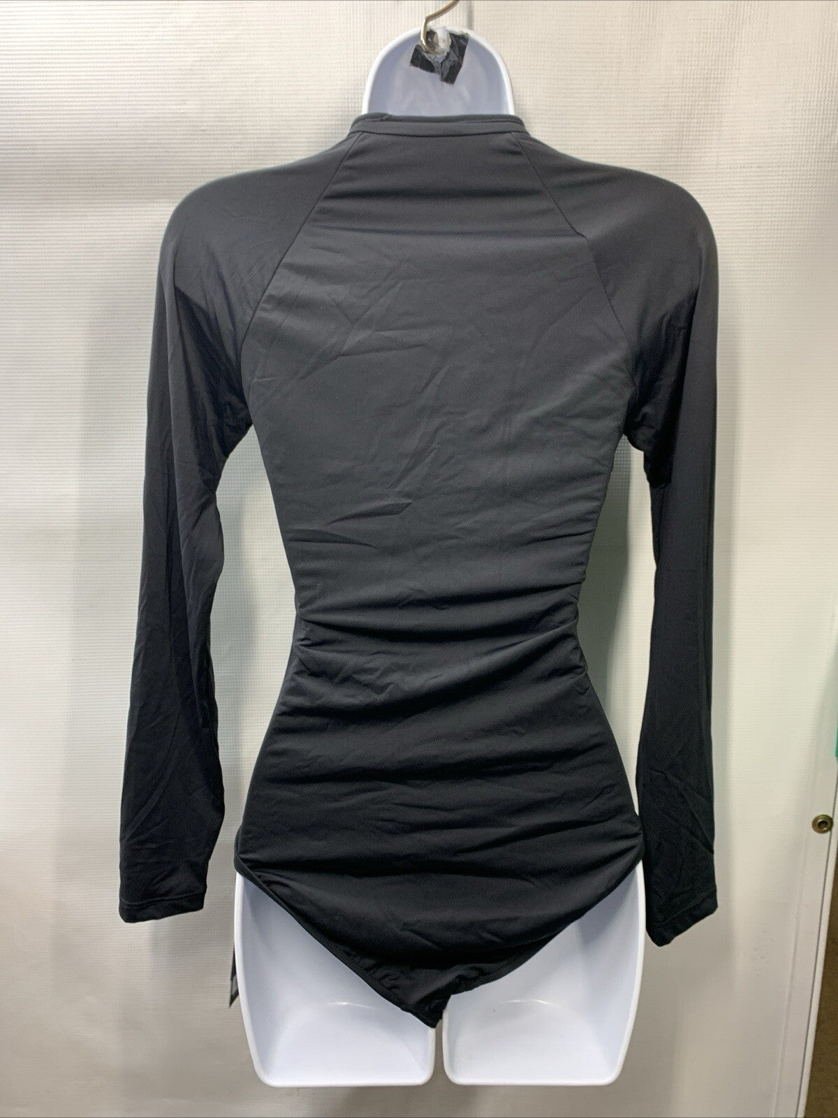 Seafolly Collective Zip Front Surfsuit One Piece EB1449 Long Sleeve Size 8 Black