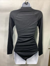Seafolly Collective Zip Front Surfsuit One Piece EB1449 Long Sleeve Size 8 Black