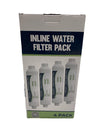 Future Way INLINE Water Filter Reduces Odors Sediments for RVs, Campers - 4-Pack