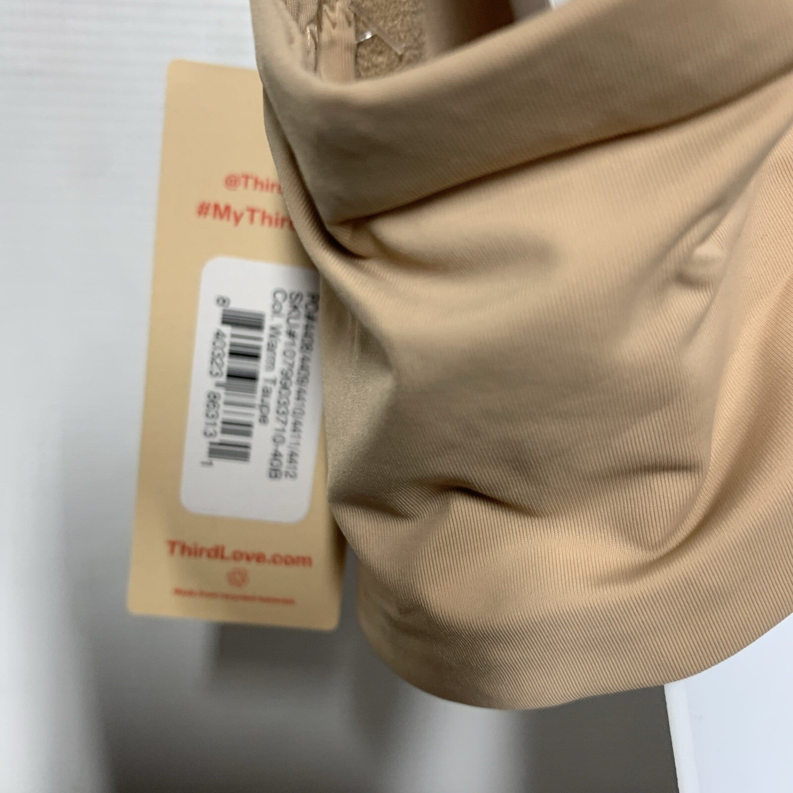 ThirdLove Classic Unlined Bra 40B Warm Taupe T-Shirt Bra Underwire Everyday Comf