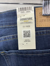 Women's Mid-Rise Slim Fit Capri Pants Blue Laguna Size 10 Super Stretch Fabric