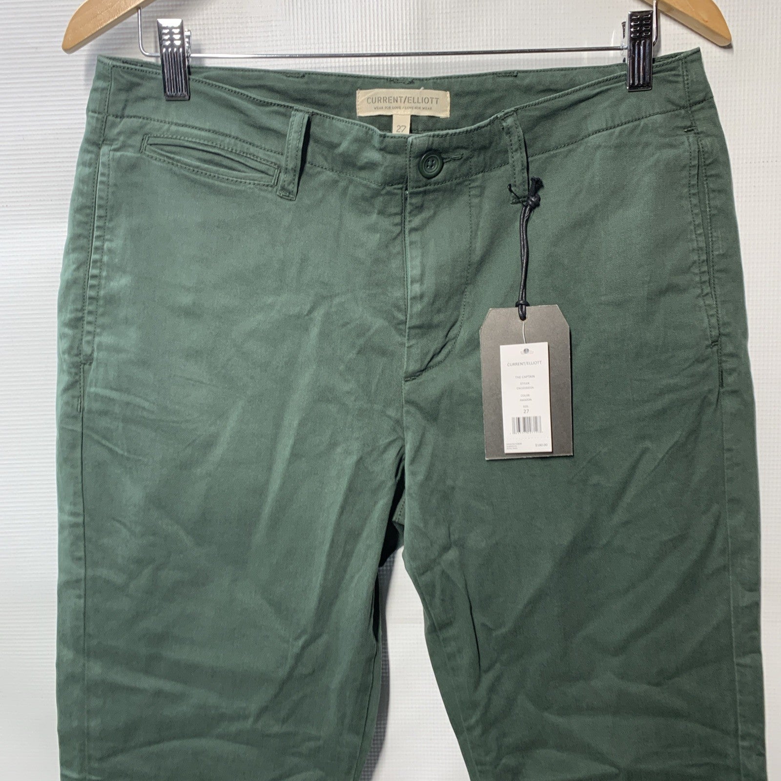 CURRENT/ELLIOTT Women's The Captain Trouser Long Pants CW10161D2A w/Pocket Sz 27