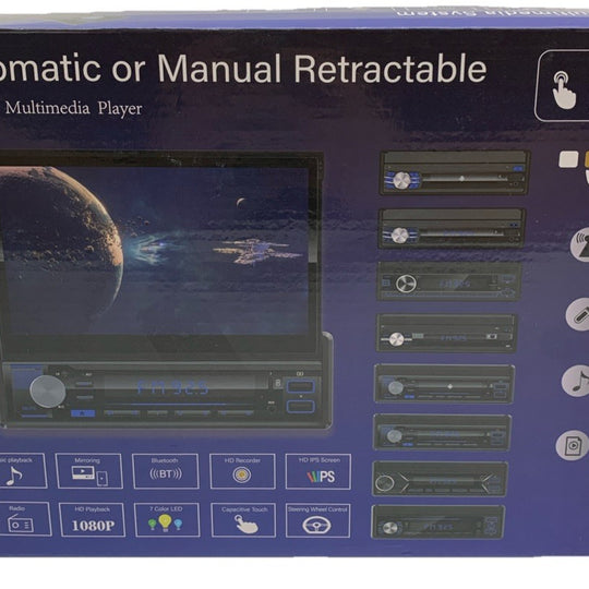 Single 1Din Car Stereo Radio Touch Screen Bluetooth Flip out Carplay Android GAA