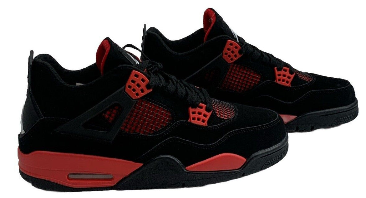 Retro Men's Red And Black Replica Basketball Shoes Size 10.5 Lace-up Sneaker