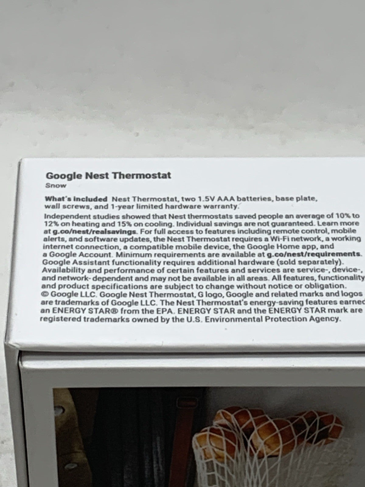 Google Nest Smart Thermostat GA01334-US Programmable WiFi Thermostat for Home