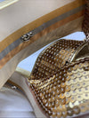 Sam Edelman Jullian2 Women's Platform Gold Sequins 8.5 M Open Toe Heel Sandal