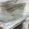 Current/Elliott Women's The Insignia Midi Denim Jean Skirt Size 28 Optic White