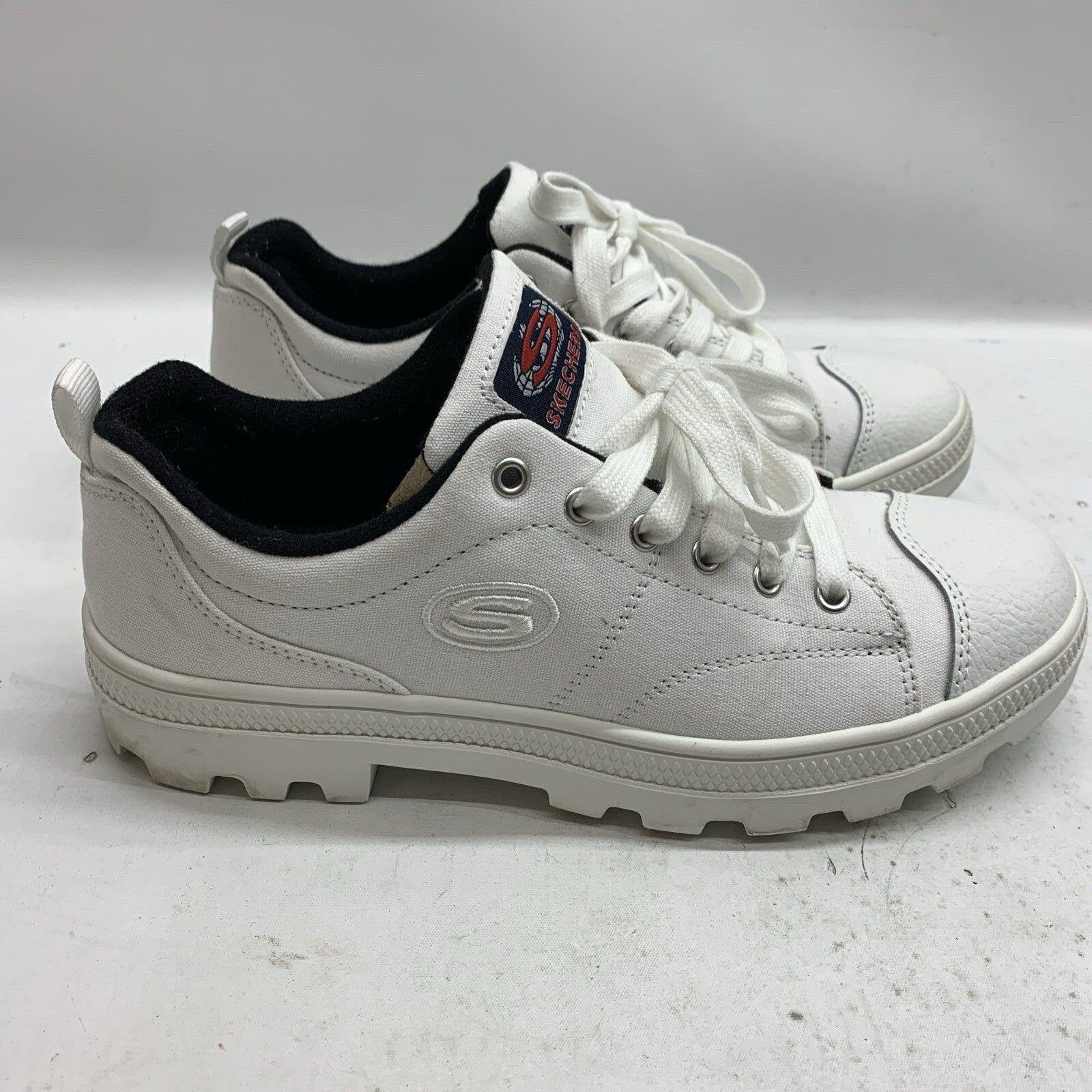 SKECHERS Women's Roadies-True Roots Sneaker White Size 9 Lace-up Shoes 74370/WHT