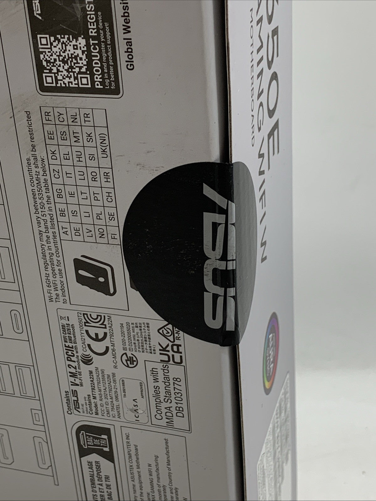 ASUS B650E MAX Motherboard GAMING WIFI W - AMD B650 AM5, PCIe 5.0, ATX  White