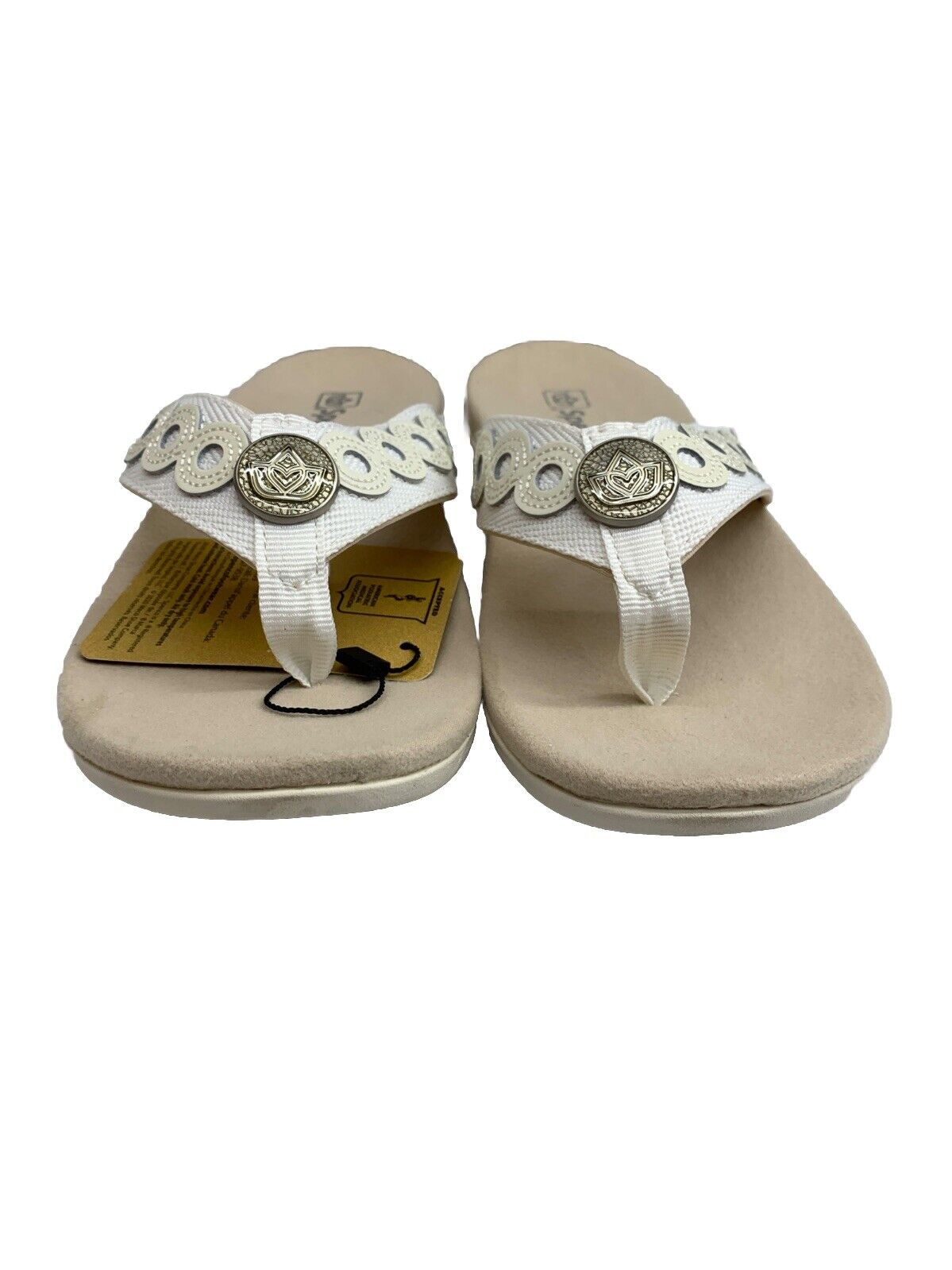 Waco Tierra Womens Sandal White Size 6.5 D Open Toe Full Contact Comfort footbed