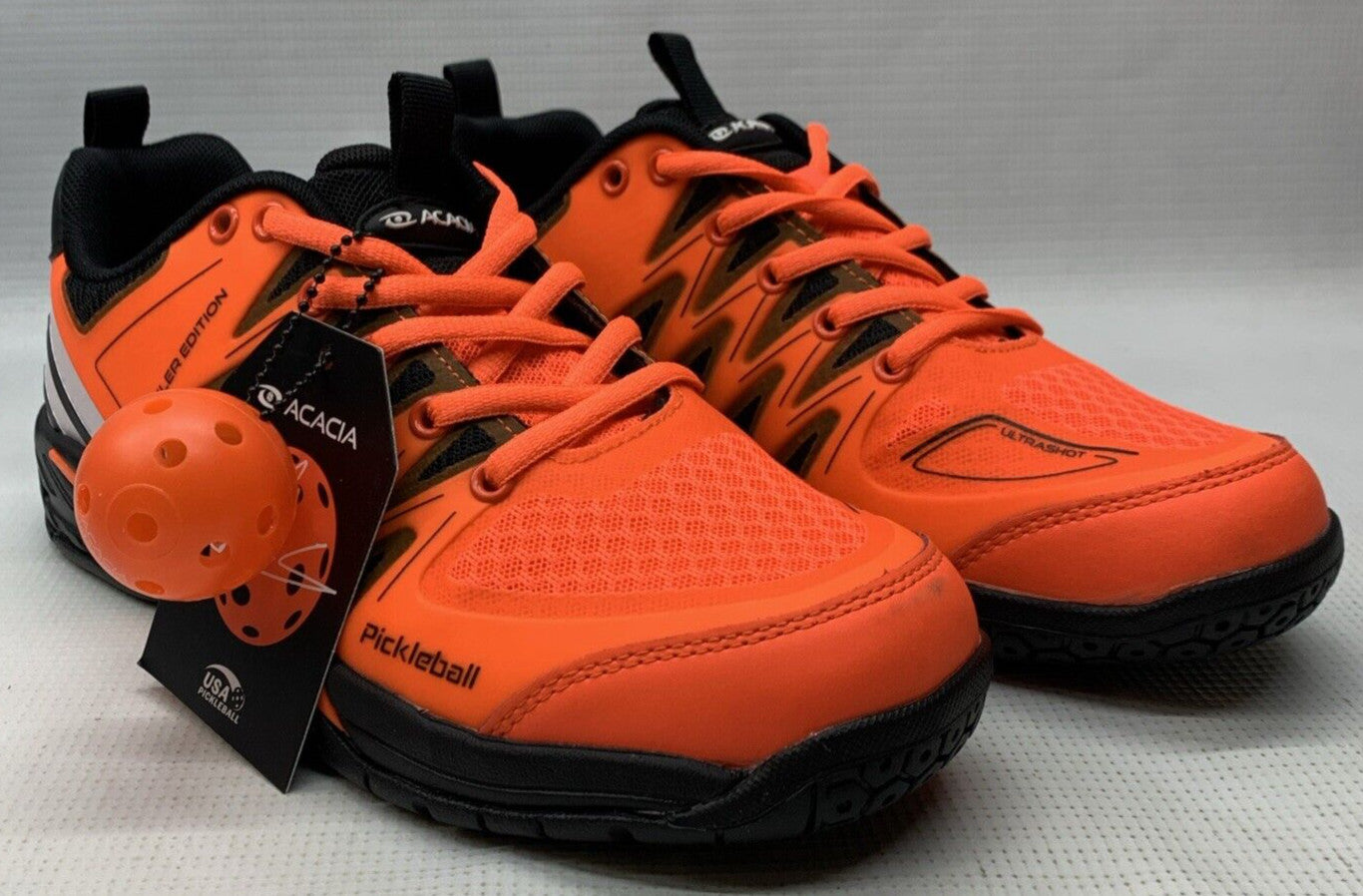 Acacia Men's Signature Tyler  Edition Ultrashot Pickleball Shoe Size 8 Orange