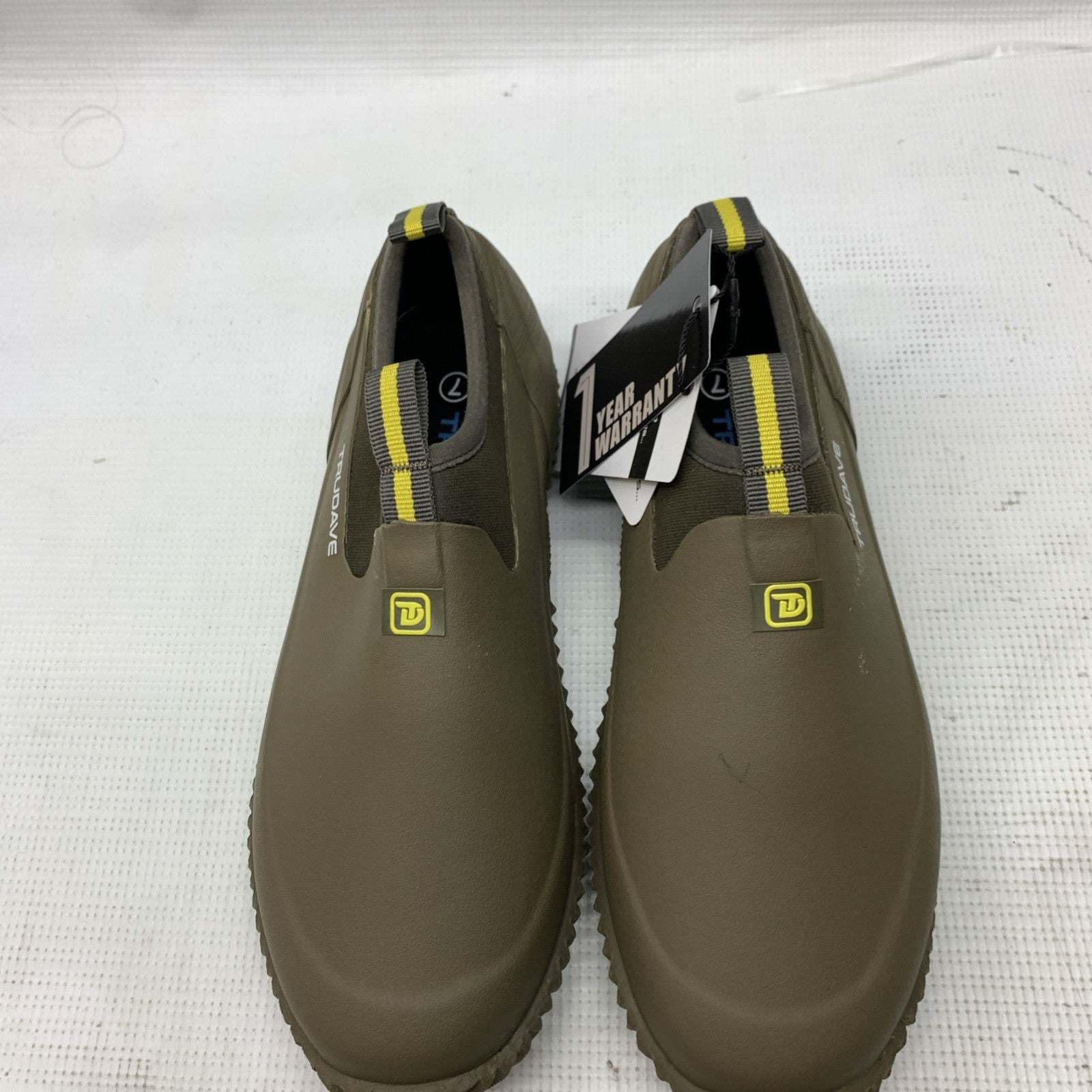 Waterproof Garden Shoes Men's Rain Boots Women's Slip-On Footwear Rubber Olive
