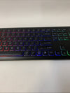 Wireless Keyboard and Mouse, Rechargeable Bluetooth Key Board Mouse Combo RGB