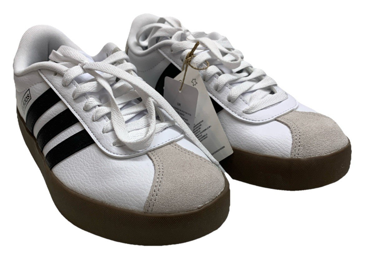 adidas Women's VL Court 3.0 Sneaker White 7.5 Lace-Up Shoes Lightweight ID8797