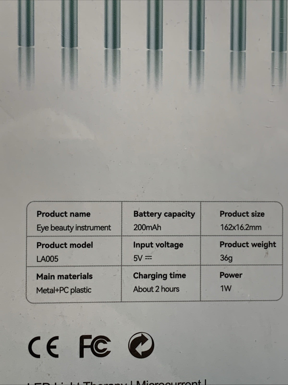 Fxtiaa Led-Face-Wand 7 in 1 LED Light Therapy Facial Red/Blue Rejuvenation Tool