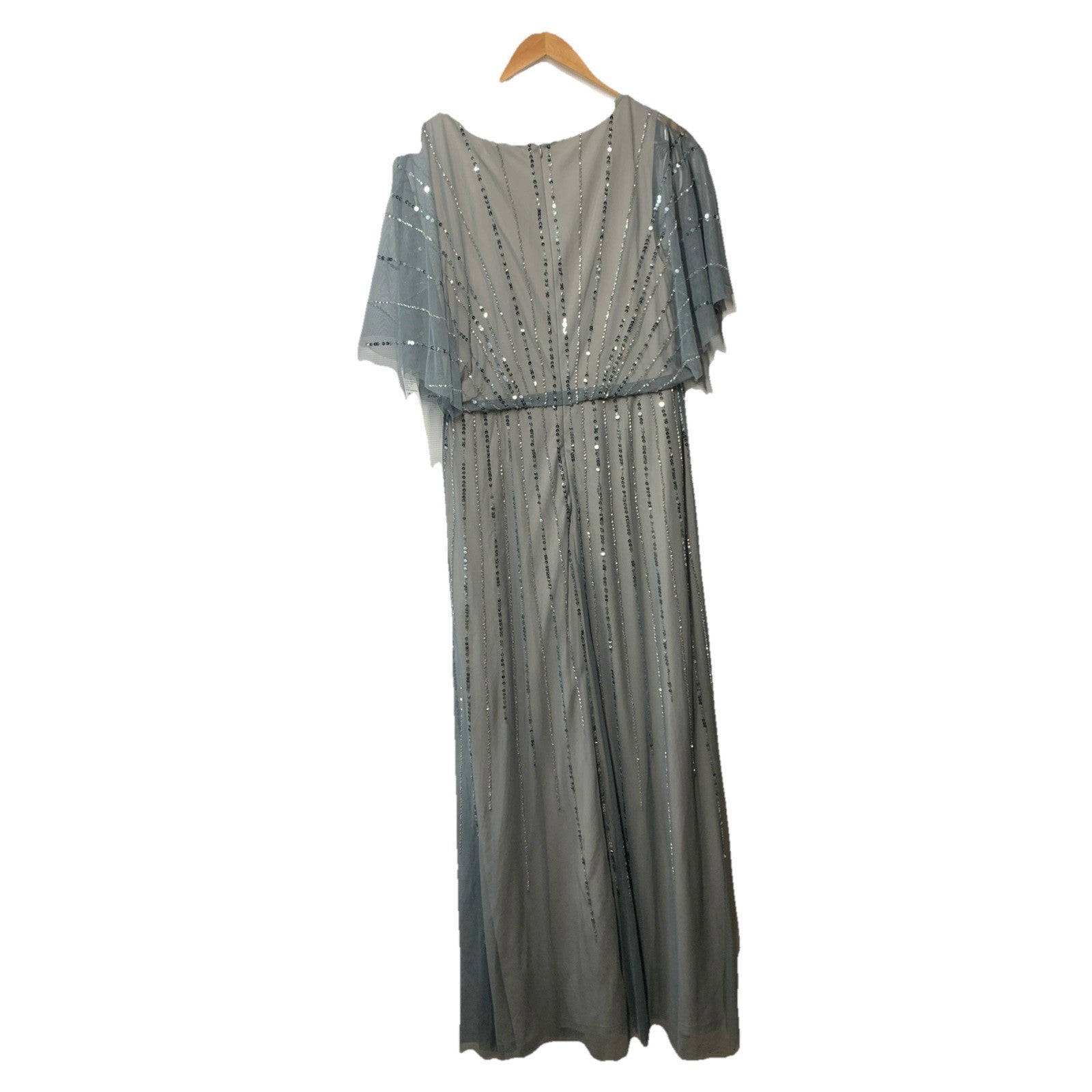 Adrianna Papel Studio Women's Lined Bodice Flutter Sleeve Formal Dress Size 10