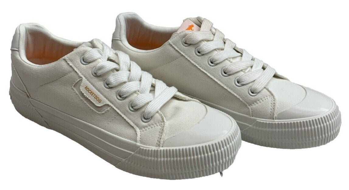 Rocket Dog White Cheery Plush Foam Comfort Sneakers Women’s Size 9 Lace-up Shoes