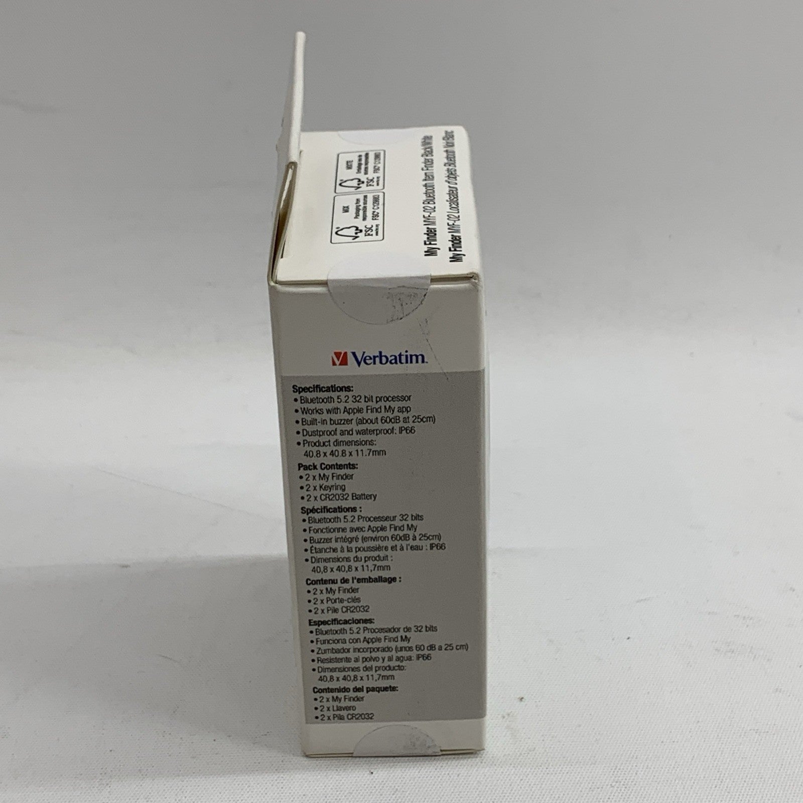 My Finder Bluetooth Tracker Black/White 32131 Dustproof and Waterproof - 2 Pack