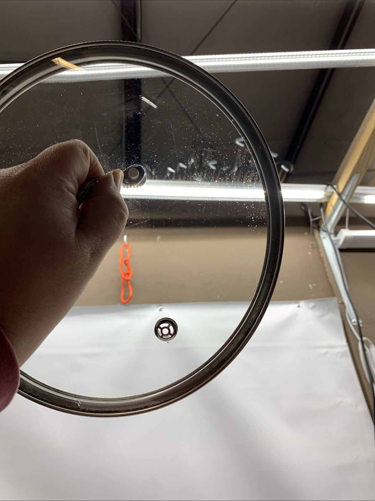 HexClad Hybrid Nonstick 10-Inch Cooking Frying Pan with Clear Glass Lid - USED